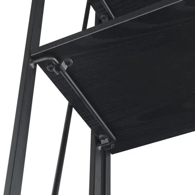 Convenience Concepts Xtra Folding 4 Tier Bookshelf, Black/black In Black