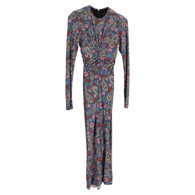 Isabel Marant Linario Printed Midi Dress In Multicolor Viscose In Multi