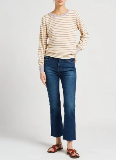 7 For All Mankind High Waisted Slim Kick With Studs Jeans In Juke Box In Blue