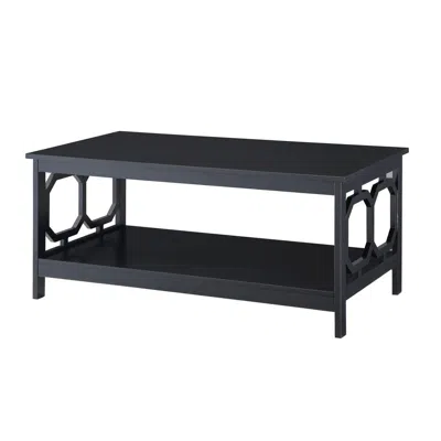 Convience Concept Omega Coffee Table With Shelf Black