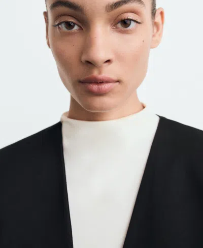 Mango Women's Double-breasted Suit Jacket In Black