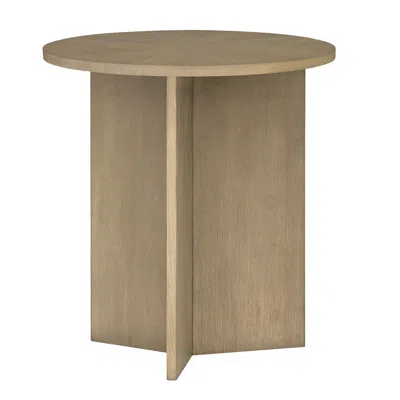 Martha Stewart Sadie Accent Table, Reclaimed Greige Color In Brown