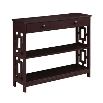 Convenience Concepts Town Square 1 Drawer Console Table, Espresso