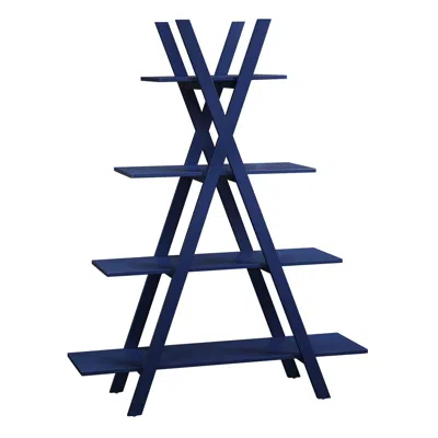 Convenience Concepts Oxford A Frame Bookshelf, Cobalt Blue