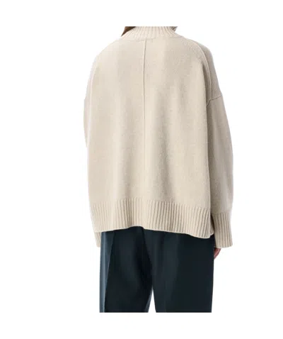 Soeur Womens Ecru Chine William High-neck Merino-wool Jumper In Neutral