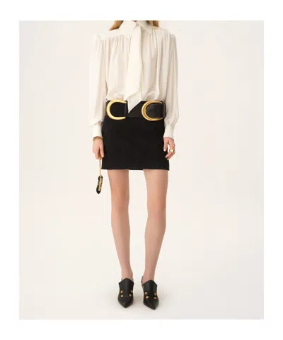 Chloé Damask-pattern Skirt In Black