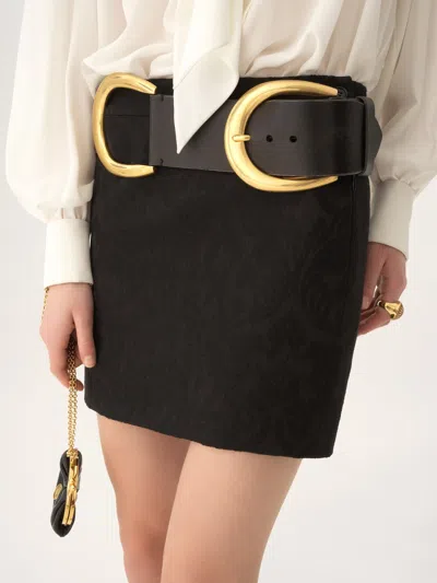 Chloé Damask-pattern Skirt In Black