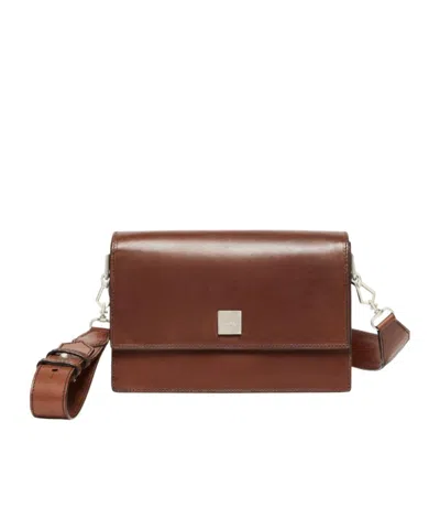 Max Mara Structured Shoulder Bag Top Handle Design In Brown