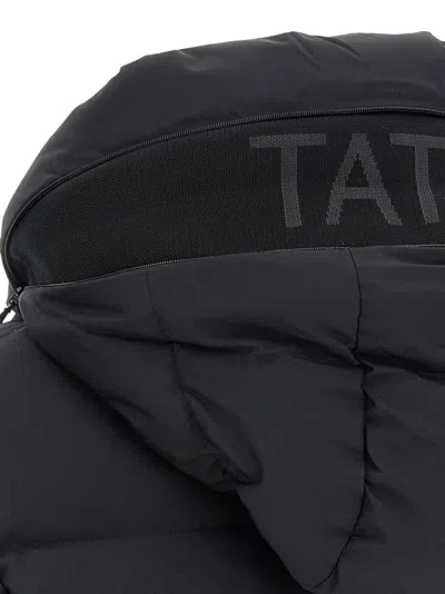 Tatras Domiziano Black Down Jacket With Fixed Hood And Logo Patch On The Sleeve In Tech Fabric Man In Black