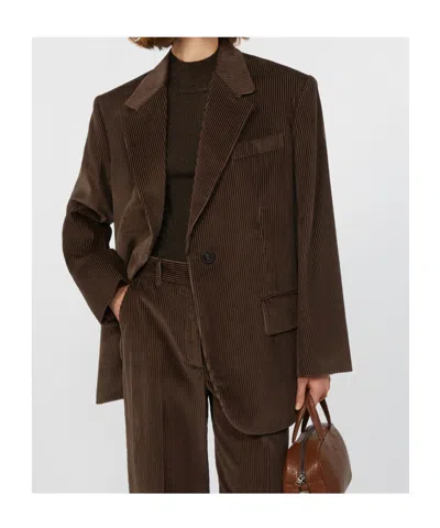 Weekend Max Mara Single Breasted Blazer In Brown