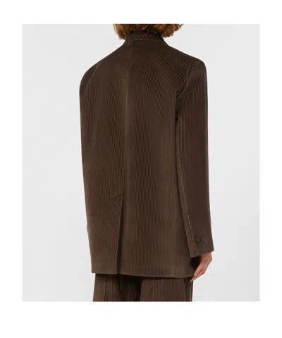 Weekend Max Mara Single Breasted Blazer In Brown