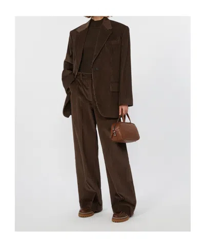 Weekend Max Mara Single Breasted Blazer In Brown