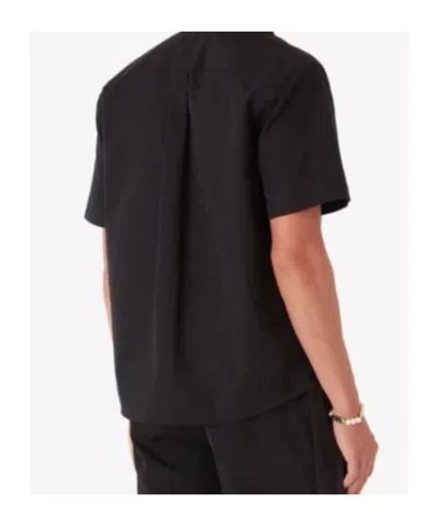 Casablanca Short Sleeve Poplin Shirt With Chest Pocket In Black