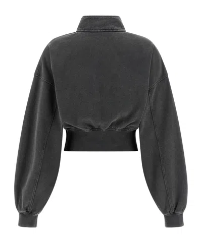 Alexander Wang T T By Alexander Wang Charcoal Cotton Sweatshirt In Gray