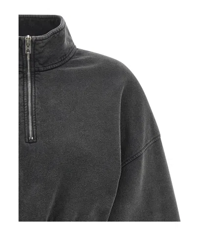 Alexander Wang T T By Alexander Wang Charcoal Cotton Sweatshirt In Gray