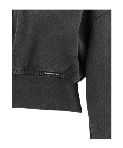 Alexander Wang T T By Alexander Wang Charcoal Cotton Sweatshirt In Gray