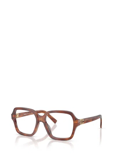 Miu Miu Full Frame Plain Mirror In Brown