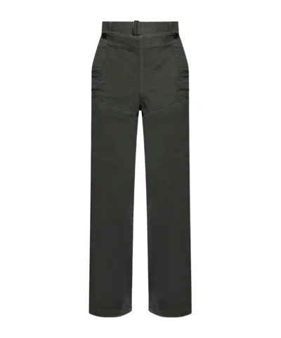 Dries Van Noten Mens Dark Grey Pennine Wide-leg Cotton Trousers In Green