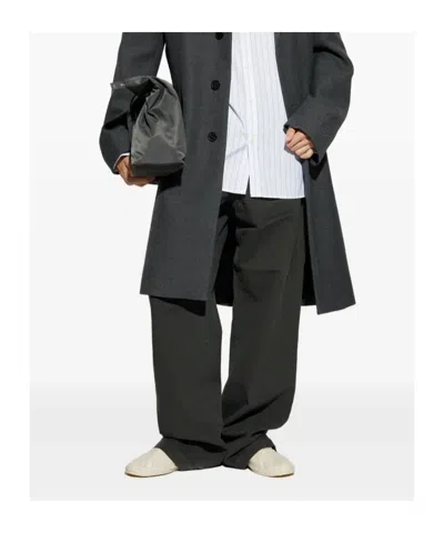 Dries Van Noten Mens Dark Grey Pennine Wide-leg Cotton Trousers In Green