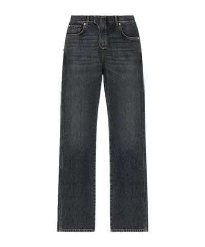 Balmain Belt Loop Jeans In Black