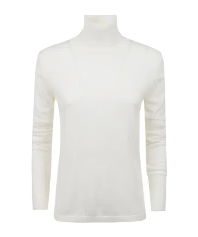 Aspesi Turtleneck Pullover In White