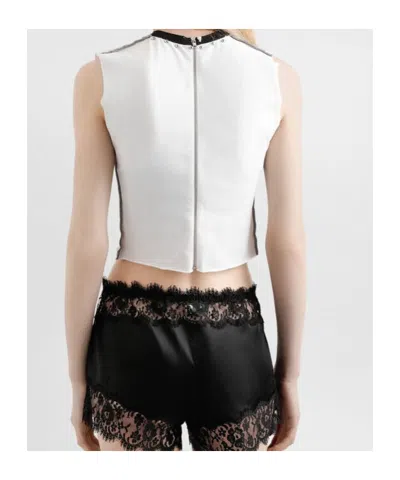 Dolce & Gabbana Jersey Sleeveless T-shirt With Print In White