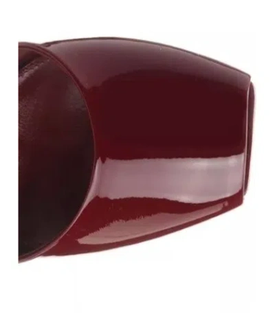 Saint Laurent La Scandale Patent Ankle-strap Sandals In Grenade