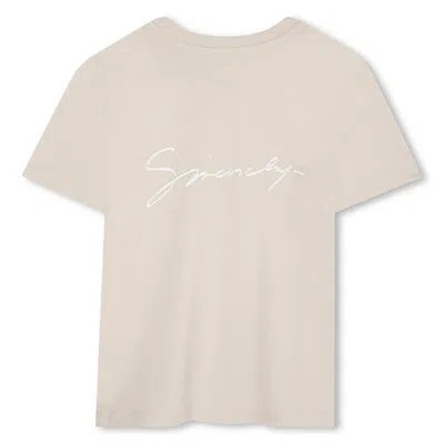 Givenchy Logo Print Round-collar T-shirt In Neutral