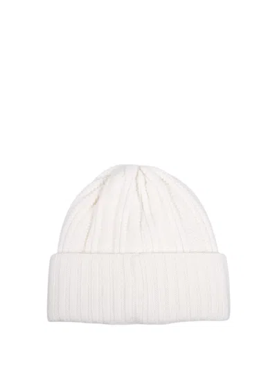 Max Mara Cuffed Ribbed Hat Style Macbeth In White