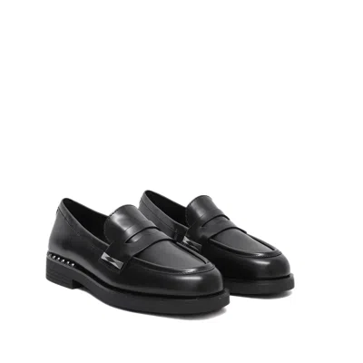 Ash Whisper Studs Black Loafer In Black