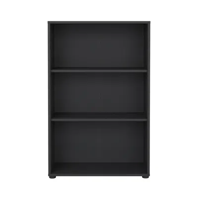 Tvilum Sign Adjustable 3 Shelf Bookcase, Open Storage Home Office Bookshelf, Matte Grey