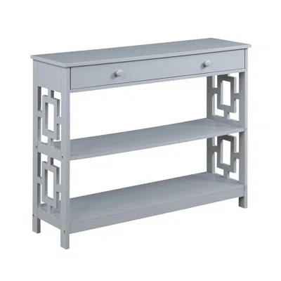Convenience Concepts Town Square 1 Drawer Console Table, Gray