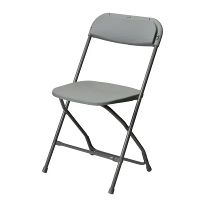 Csp Commerical Seating Products Poly-grey Folding Chairs In Gray