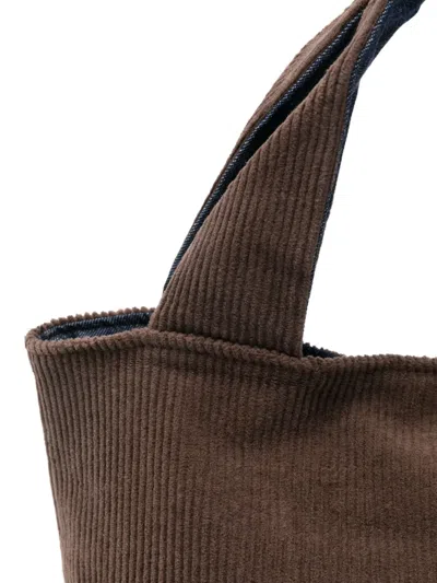 罗纹灯芯绒手提包