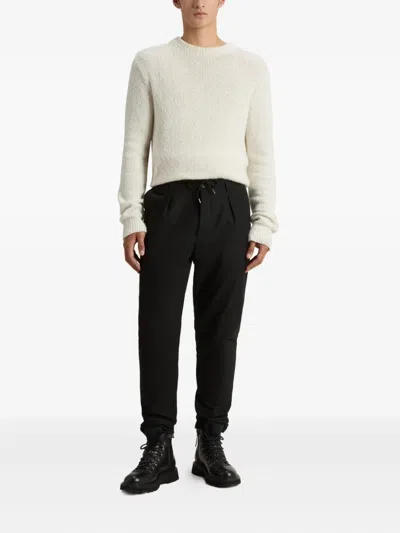 Woolrich Pleated Drawstring Trousers In Blue