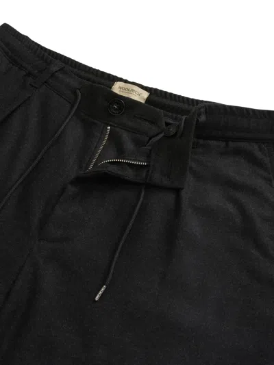 Woolrich Pleated Drawstring Trousers In Blue