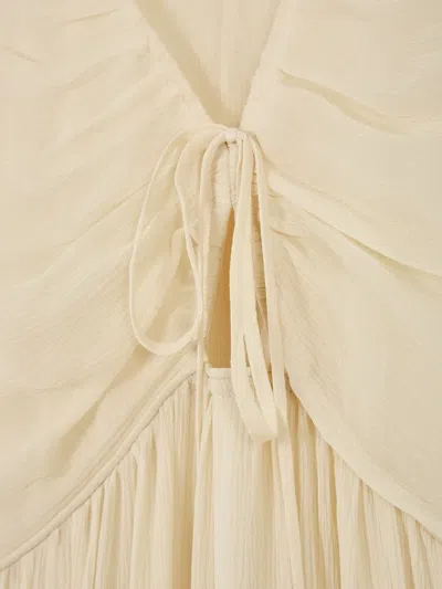 Isabel Marant Agathe Tiered Gathered Silk-crepon Maxi Dress In Neutrals