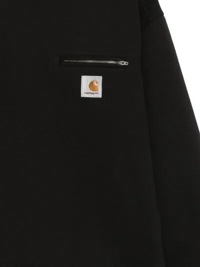 Carhartt Detroit Cotton Blend Sweatshirt In Black