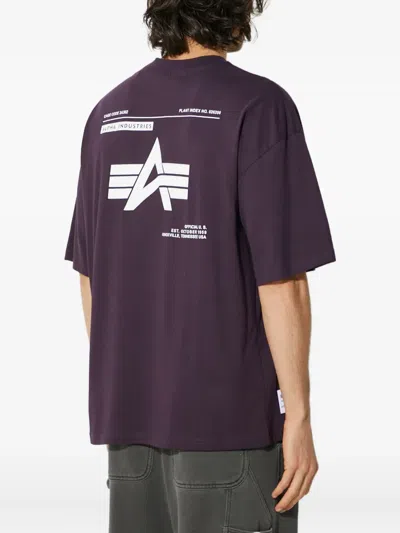 Alpha Industries Logo Code Printed T-shirt In Multi