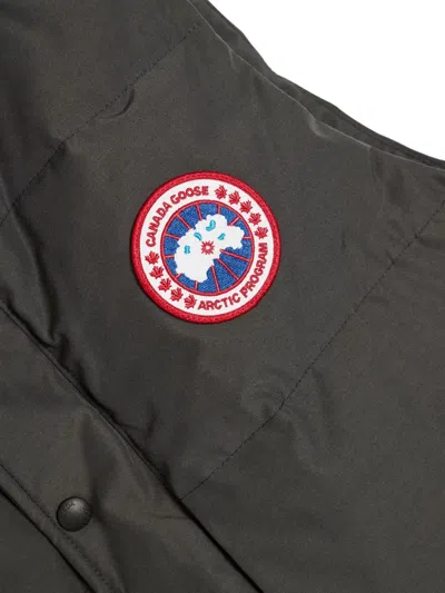 Canada Goose Charcoal Polyester Blend Freestyle Sleeveless Down Jacket In Black