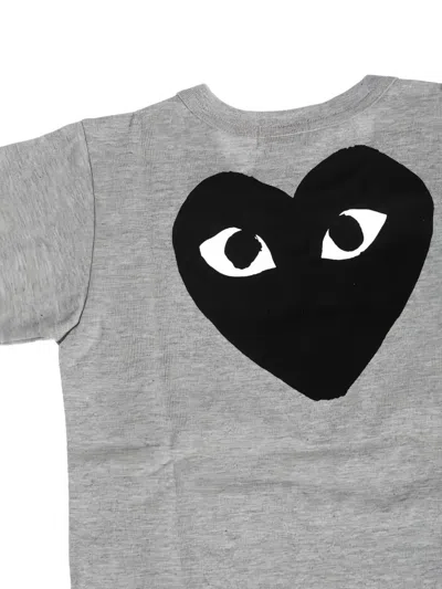 Comme Des Garçons Play Heart-print T-shirt In Gray