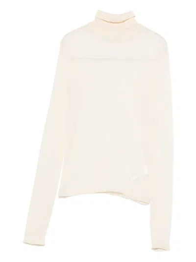 Patrizia Pepe Turtleneck Sweater In Neutral