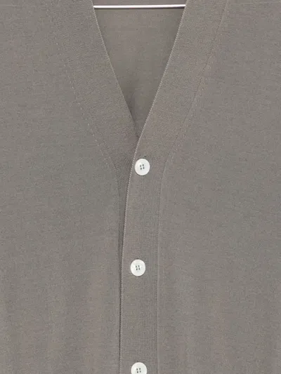 Lardini Virgin Wool Cardigan In Gray