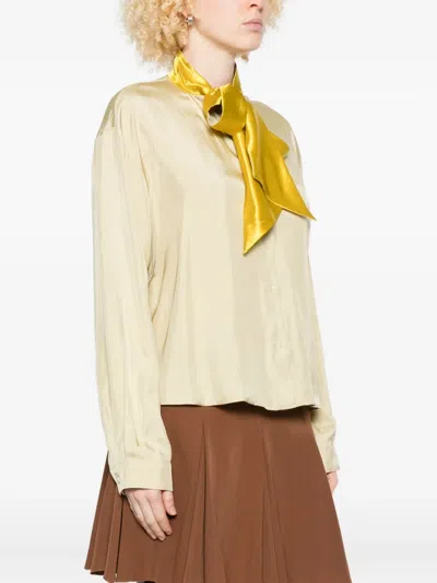 Marni Boxy Fit Button-up With Scarf In Multi