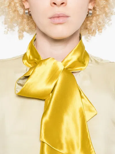 Marni Boxy Fit Button-up With Scarf In Multi