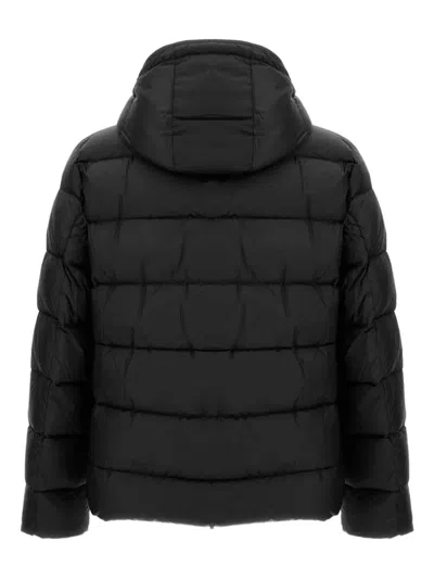 Fay Double-front Quilted Jacket In Black