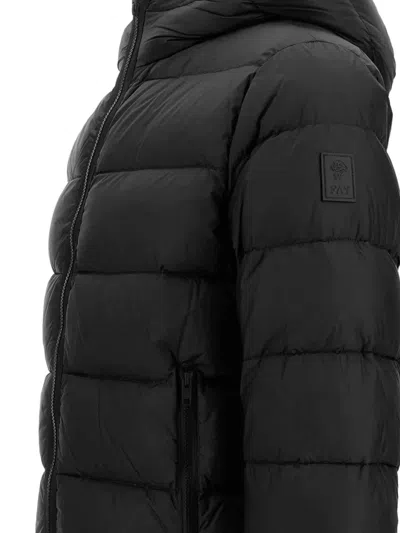 Fay Double-front Quilted Jacket In Black