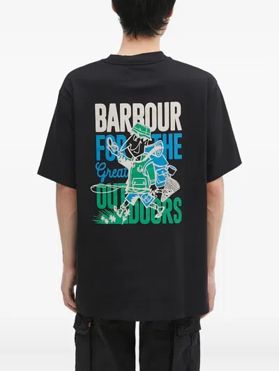 Barbour Graphic-print T-shirt In Black