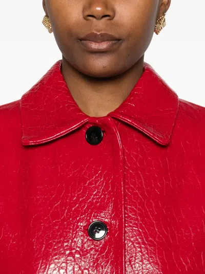 压纹效果皮夹克