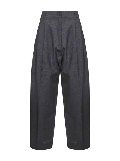 Studio Nicholson Grey Melange Wool Acuna Trousers In Multi